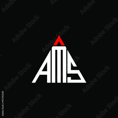 AMS letter logo creative design. AMS unique design
 photo
