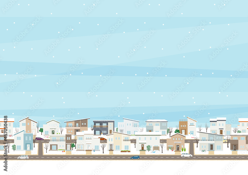 静かな冬の住宅街