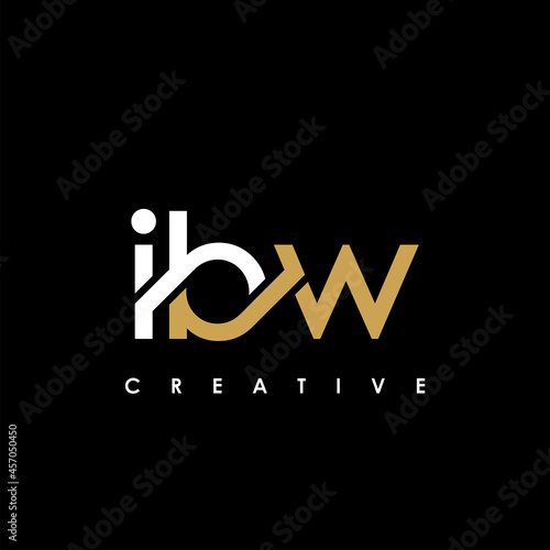 IBW Letter Initial Logo Design Template Vector Illustration photo