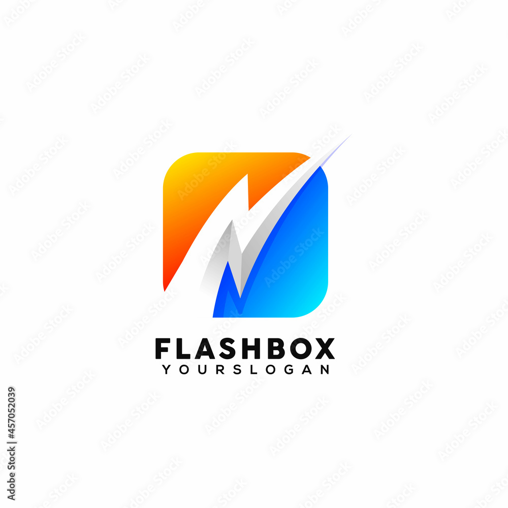creative flash box colorful logo design template creative flash box colorful logo design template