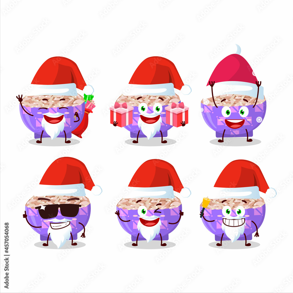 Santa Claus emoticons with rose matta rice cartoon character