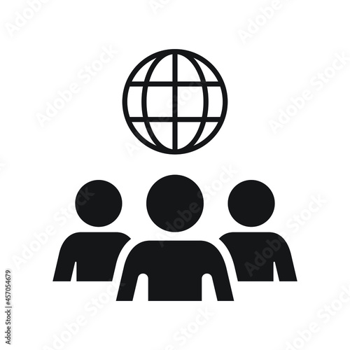 Global governance icon design vector illustration
