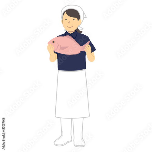魚屋の女性