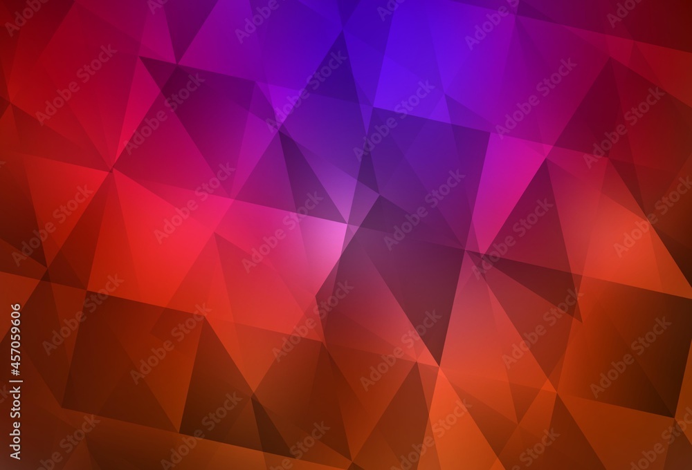 Dark Pink, Red vector shining triangular backdrop. Dark Pink, Red vector shining triangular backdrop.
