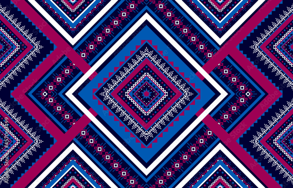 Geometric ethnic seamless pattern. Traditional native style. Design for background, illustration, wallpaper, fabric, clothing, carpet, embroidery