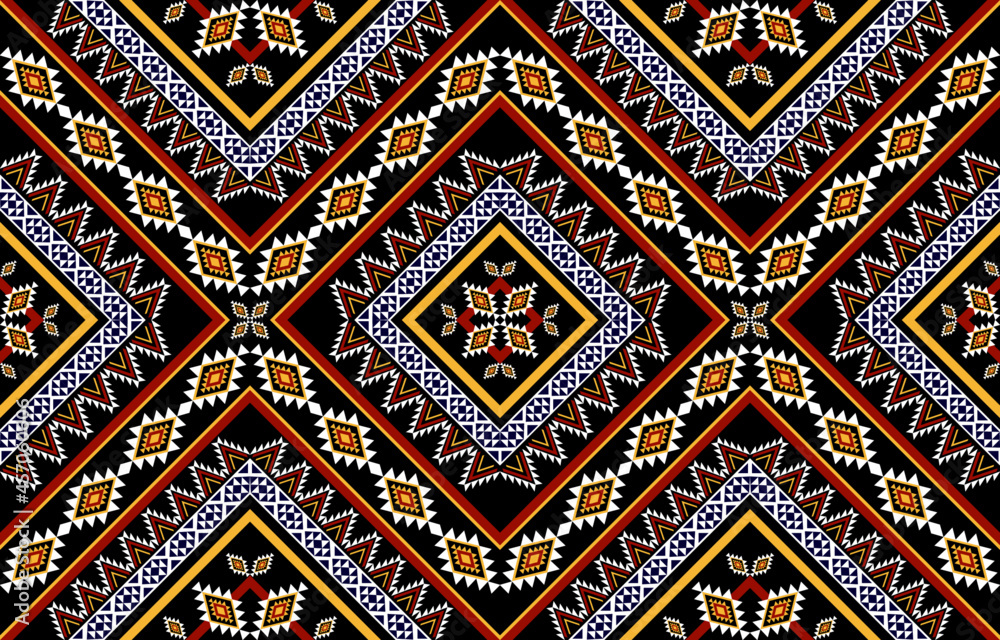 Geometric ethnic seamless pattern traditional. Native striped. american,mexican style. design for background, illustration, wallpaper, fabric, batik, carpet, clothing, embroidery