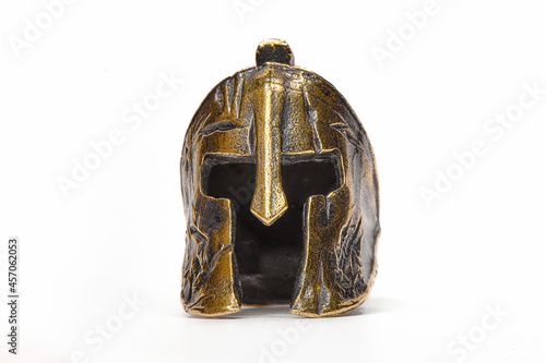 A golden helmet. The Spartan's helmet. Warrior's Helmet