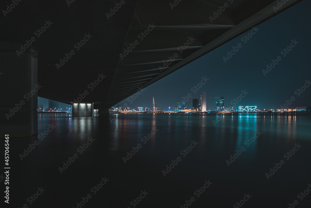 Bahrain skyline in the capital Manama