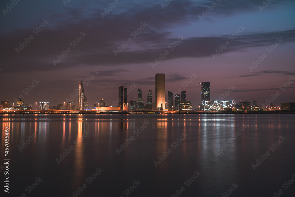 Bahrain skyline in the capital Manama