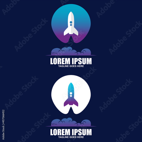 Fototapeta Naklejka Na Ścianę i Meble -  Fast Rocket logo designs template