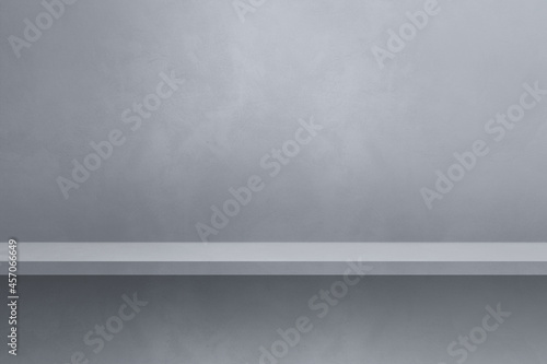 Wallpaper Mural Empty shelf on a grey wall. Background template. Horizontal backdrop Torontodigital.ca