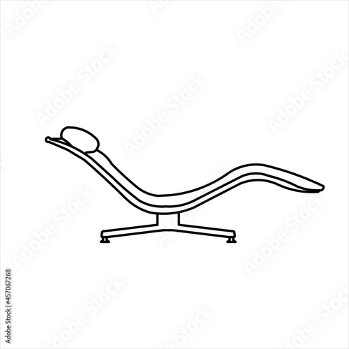 Vector Design Sketch of a lounge chair or recliner