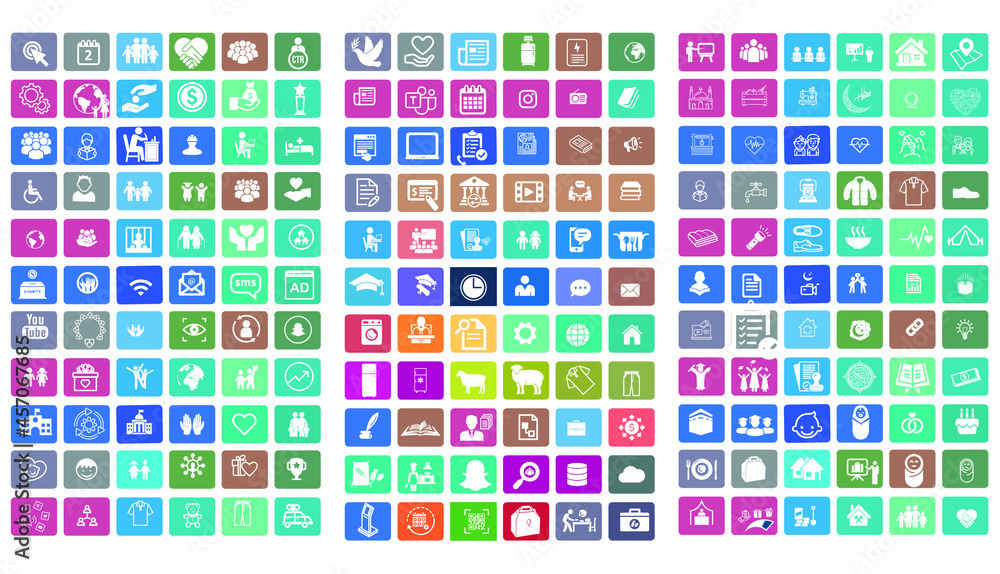 More than 100 icons in various fields Vector is open for use in all fields More than 100 icons in various fields Vector is open for use in all fields