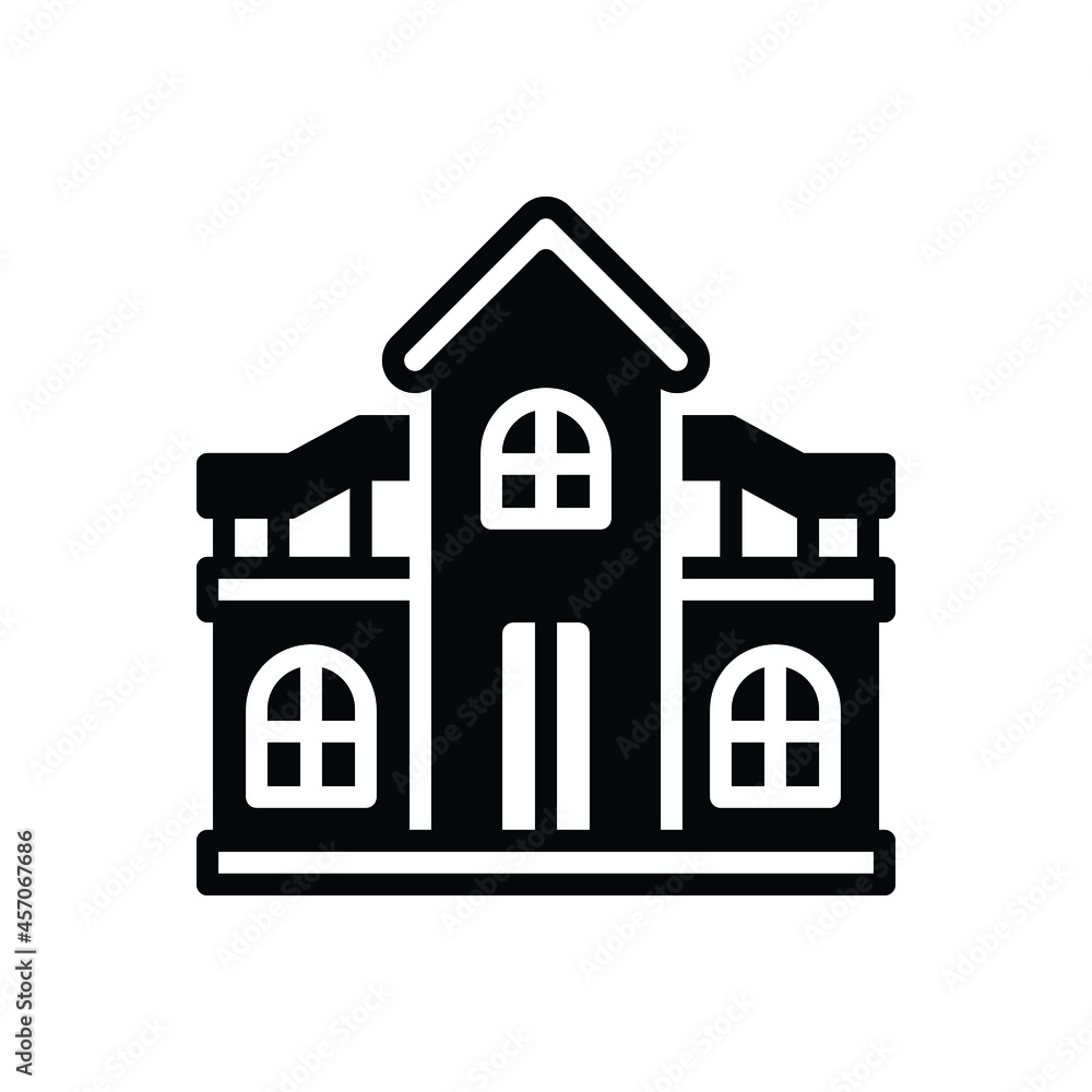 Black solid icon for resident