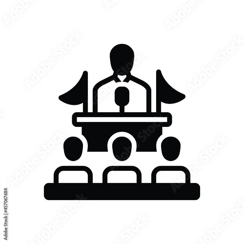 Black solid icon for senators