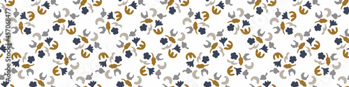 Masculine floral seamless pattern. Classic retro flower motif shape for digital scrapbook paper and repeatable men gift wrap design in vector.