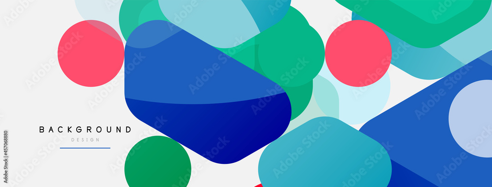 Abstract round geometric shapes and circles background. Trendy techno business template for wallpaper, banner, background or landing Abstract round geometric shapes and circles background. Trendy techno business template for wallpaper, banner, background or landing