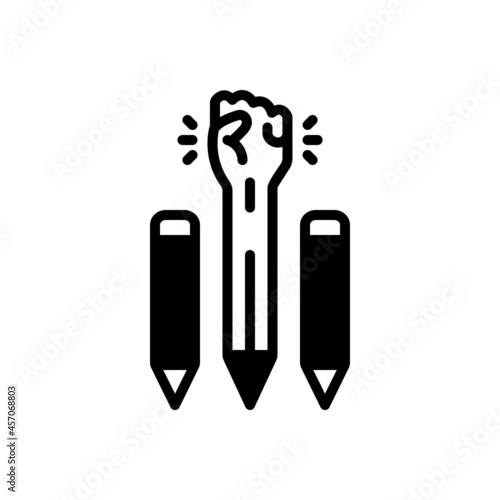Black solid icon for initiative