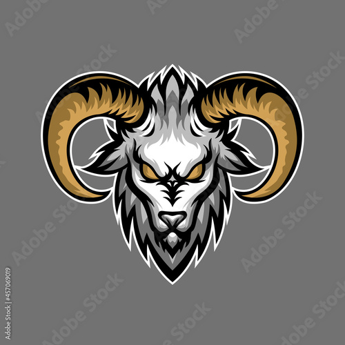 The fierce deer head mascot, this serious and sporty image is suitable for esports team logos or for hunting and adventure communities, also suitable for t-shirt designs or merchandise