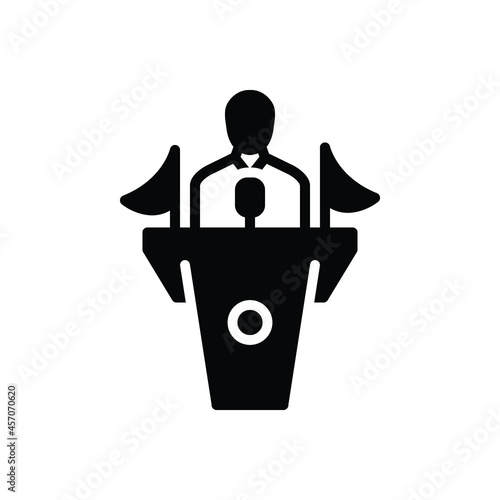 Black solid icon for minister