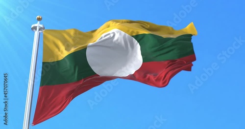 National flag of the Shan people. Loop photo