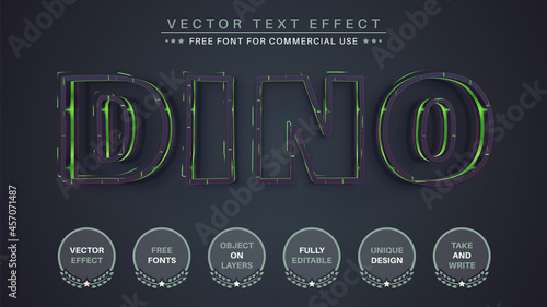 Dino - Editable Text Effect, Font Style