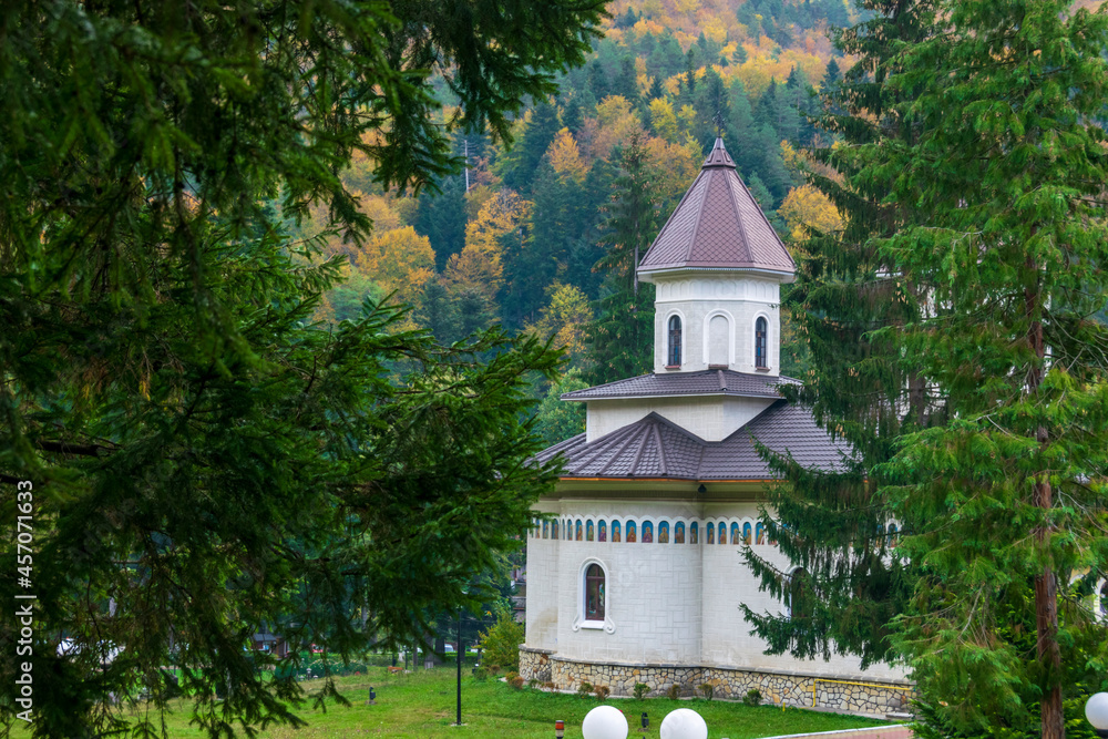 The Saint Elias Church Close to Slanic Moldova Central Park, Bacau, Romania