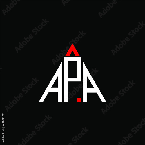 APA letter logo creative design. APA unique design
 photo