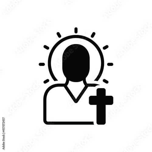 Black solid icon for martin