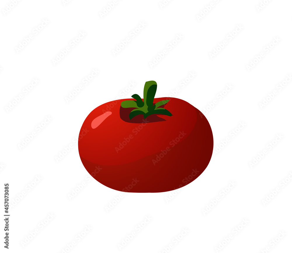 Fresh tomato in simple cartoon style. Vector eps10 Fresh tomato in simple cartoon style. Vector eps10