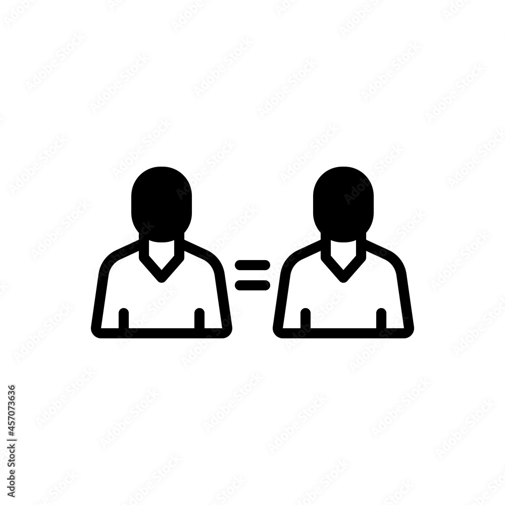 Black solid icon for twin Black solid icon for twin