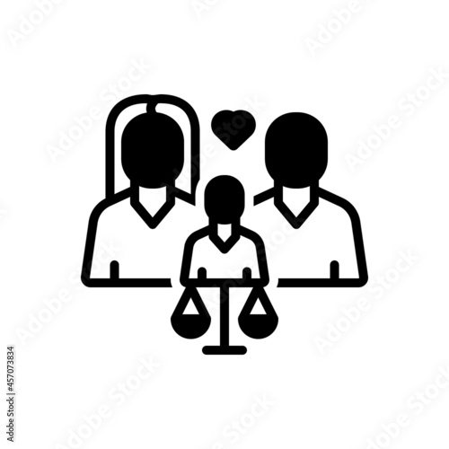 Black solid icon for custody