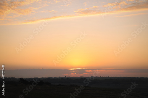 Picturesque view of beautiful sky in countryside at sunrise © New Africa
