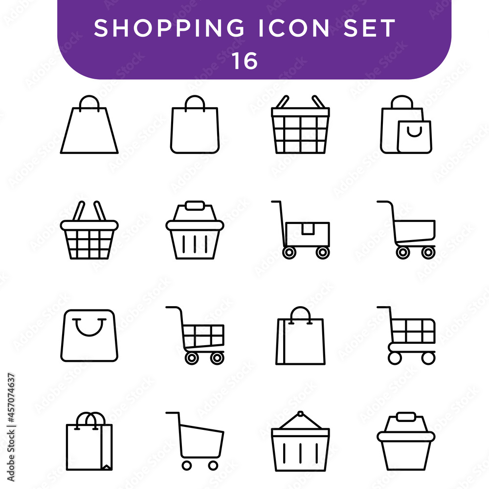 shopping icon set vector for your design element shopping icon set vector for your design element