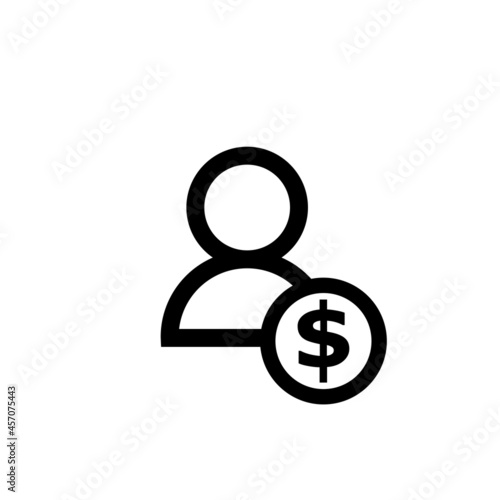 People and money icon isolated on white background