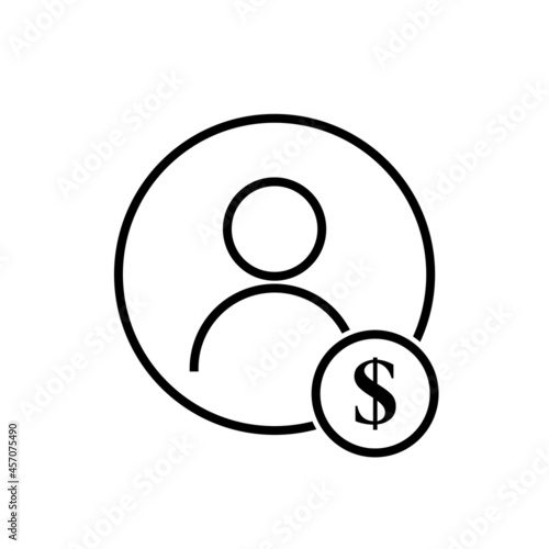 People and money icon isolated on white background