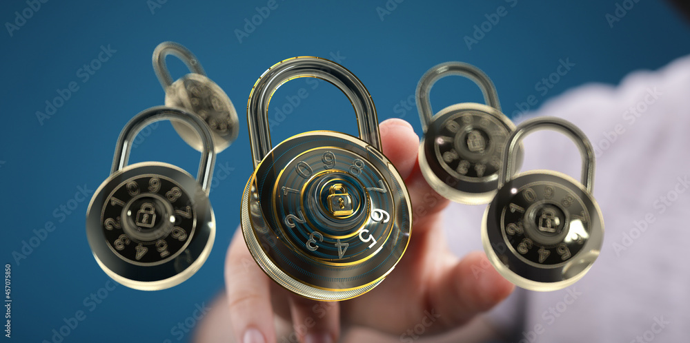 Obraz premium Certified Guarantee Approval or Secure Access System Concept,