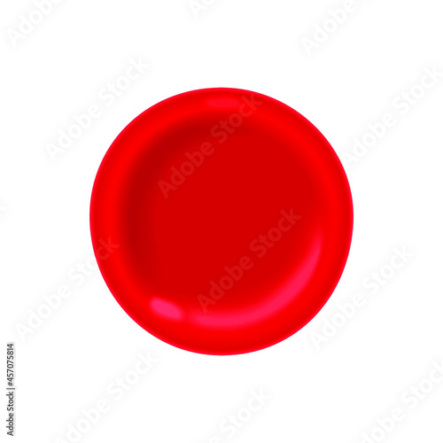 Red blood cell isolated on a white background