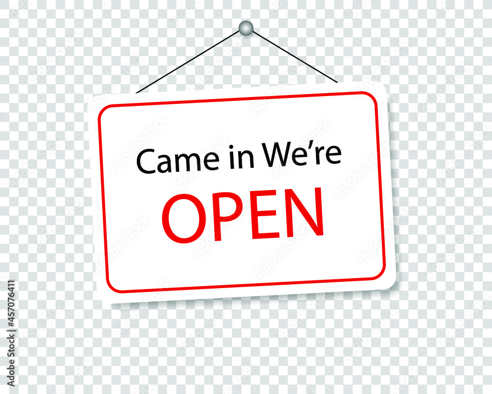Open Sign isolated on a transparent background Open Sign isolated on a transparent background