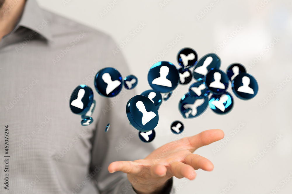 Business people silhouettes network team Business people silhouettes network team