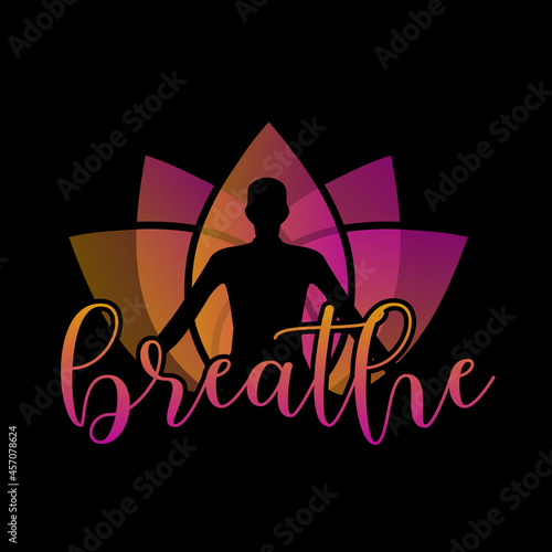 Meditation breathing spiritual awakening aura in pink