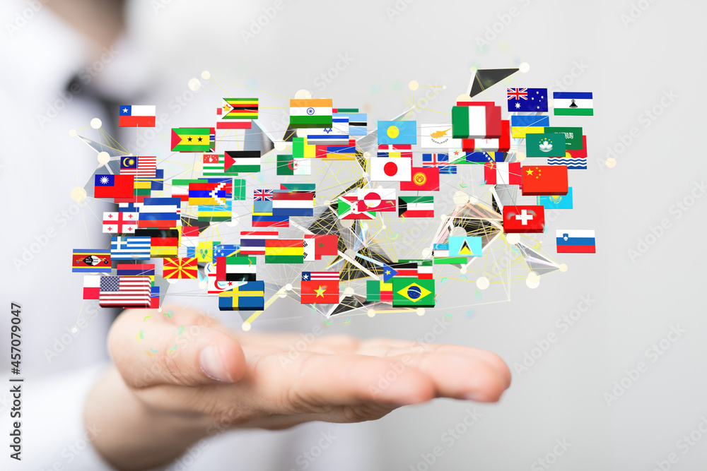 National flags of the countries 3d National flags of the countries 3d