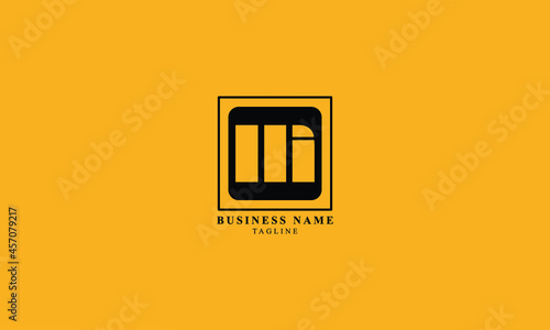MI, IM, Abstract initial monogram letter alphabet logo design
