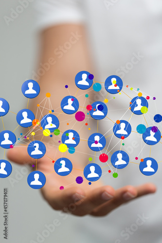 Wallpaper Mural Global network. Blockchain. 3D illustration. Neural networks and artificial intelligence. Abstract Torontodigital.ca