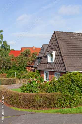 Wohnhäuser mit Garten im Grünen, Grolland, Bremen, Deutschland