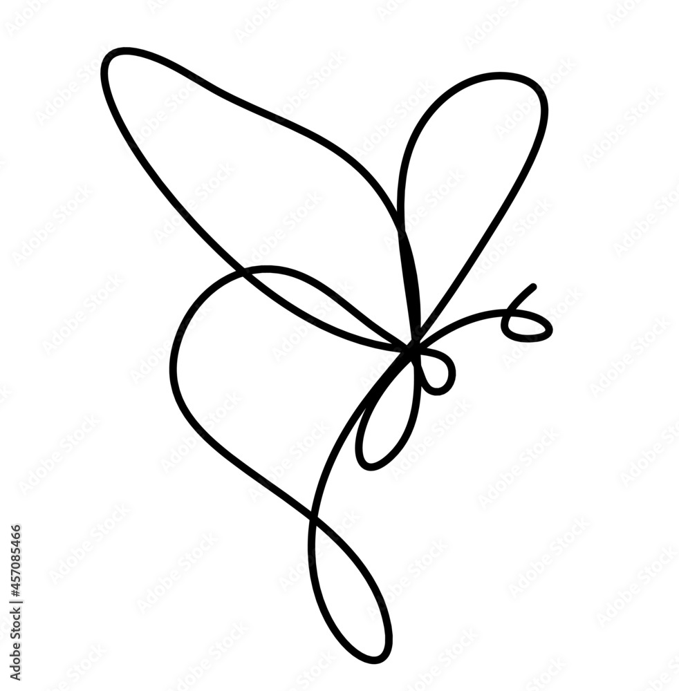 Butterfly line icon, isolated on the white. Vector Butterfly line icon, isolated on the white. Vector