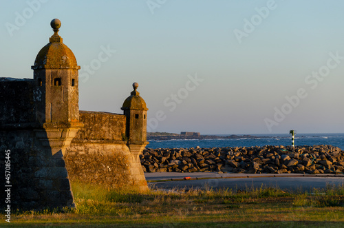 Fortresses on the coast of northern Portugal. Forte de Lagarteira is a defensive construction in the bay of Vila Praia de Ancora. Municipality of Caminha. photo