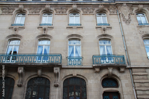 art nouveau building (chamber of trade and commerce) in nancy in lorraine (france)