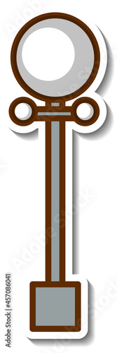 A sticker template with a street light isolated