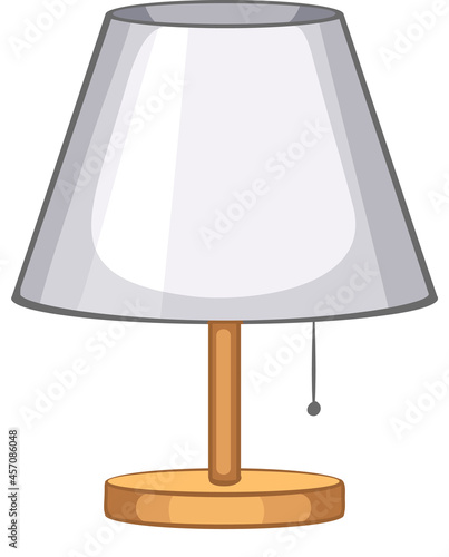 A table lamp for interior design on white background